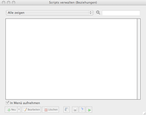 FileMaker Pro Scrips verwalten