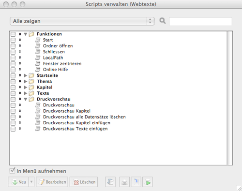 FileMaker Pro Scripte organisieren