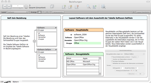 FileMaker Pro Self-Join Beziehung