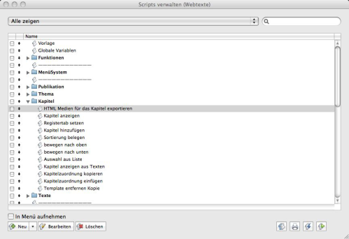FileMaker Script Verwaltung