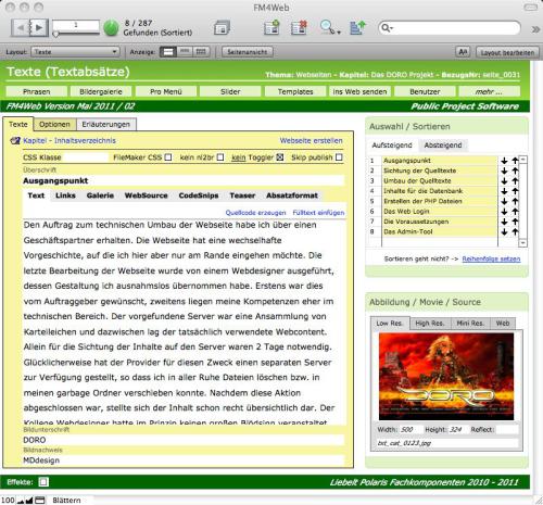 FM4Web Eingabemaske Texte